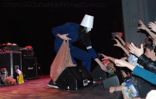 buckethead new years eve toy hand out