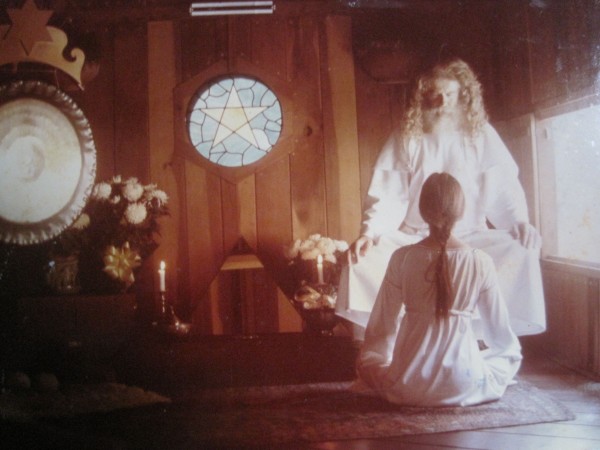 Father Yod and Isis in the Redwood Temple behind the Source Resturant in L.A. 1972