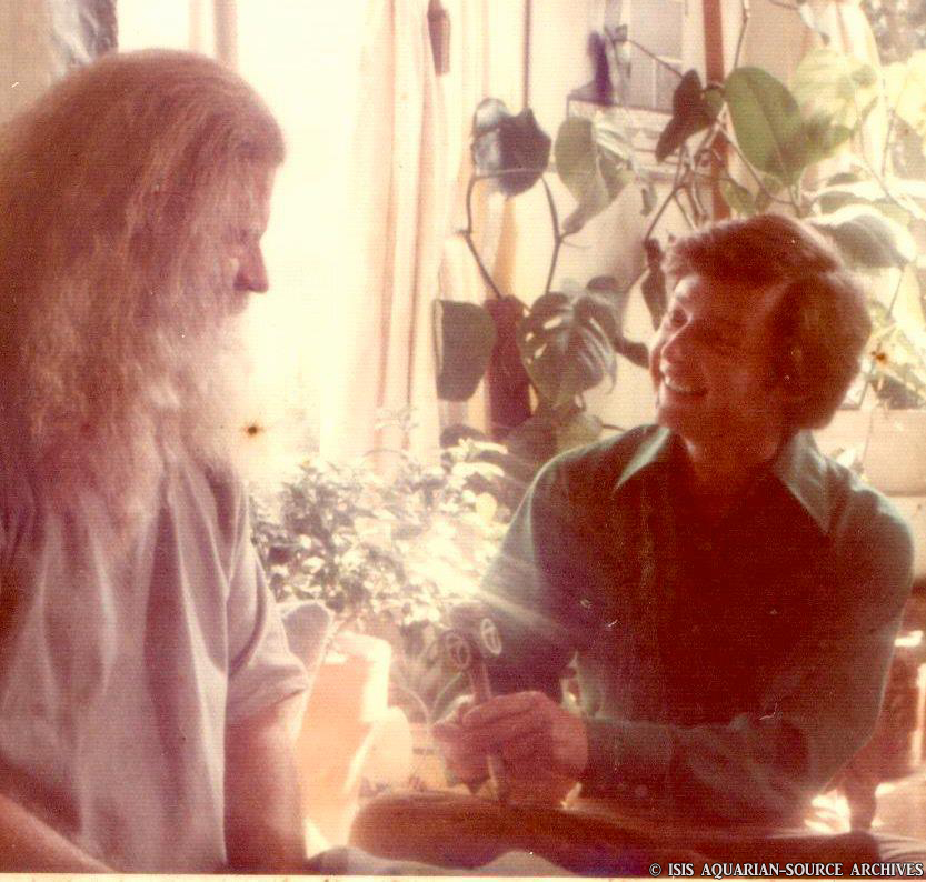 "I came across this great photo of Elliott Mintz and Father Yod..who were good friends from the late 60's through the 70's with the Source Rest. and Brotherhood. Elliott use to interview Jim Baker on his radio show then came to the Father House in Nicholas Canyon and did a huge T.V. interview on him and us for his T.V. program. Elliott has remained dear to some of our hearts over the years and i wanted to share this ..xxoo isis