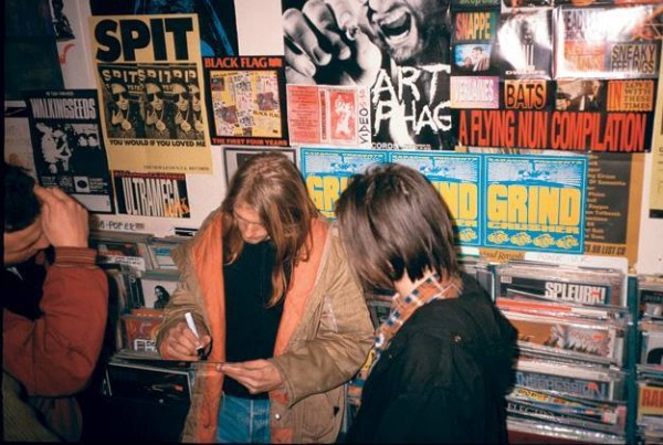 Kurt signing autographs at Rough Trade