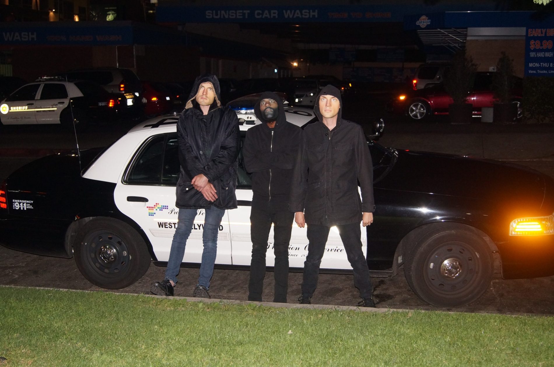 death grips masks cop cars