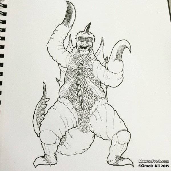 Guygan. More Guy Fieri Kaiju aka Guyju. ‪#‎guyfieri‬ ‪#‎gigan‬ ‪#‎godzilla‬ ‪#‎kaiju‬ ‪#‎toho‬ ‪#‎tripleD‬ ‪#‎flavortown‬ ‪#‎sandpaperchurros‬ ‪#‎texwasabi‬